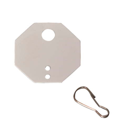 C-1507 Blank Vinyl Octagonal Key Tags - Snap-On Links