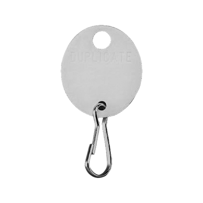 504 White Fiber Oval Tags - Snap-On Links
